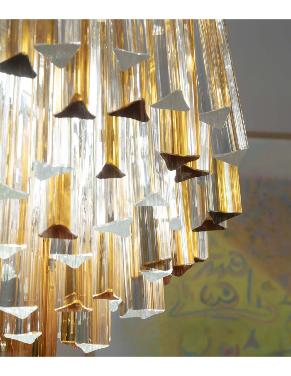 Important Veronese Chandelier, "water Drop" Model, Circa 1970.-photo-1