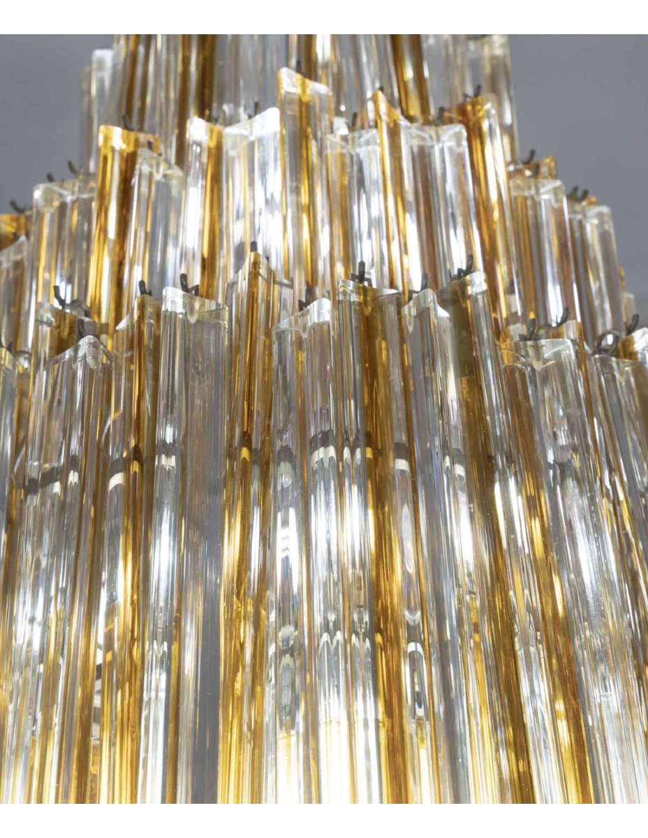 Important Veronese Chandelier, "water Drop" Model, Circa 1970.-photo-3