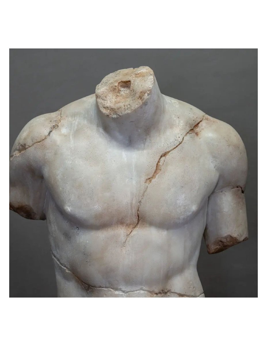 Greek Bust, Marble-effect Statue, Greco-roman Style-photo-3