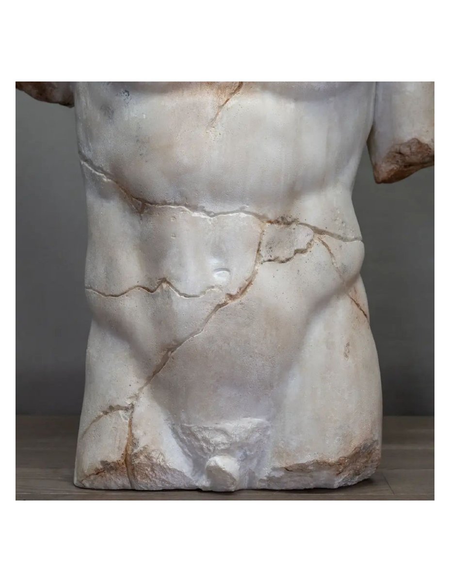 Greek Bust, Marble-effect Statue, Greco-roman Style-photo-1