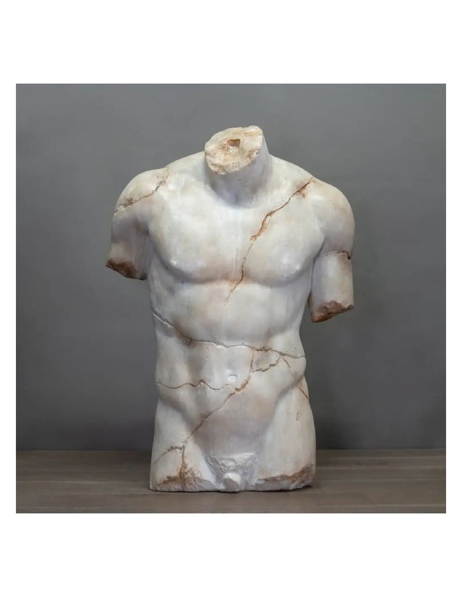 Greek Bust, Marble-effect Statue, Greco-roman Style