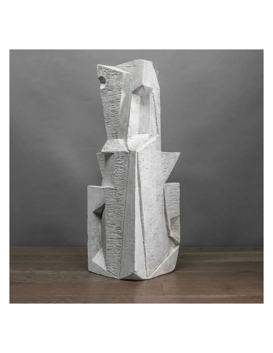 Sculpture cubiste moderne en hommage à Henri Laurens modèle blanc
