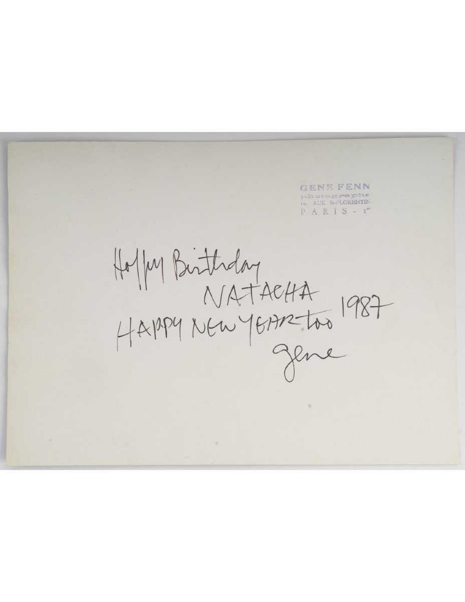 Photographie surréaliste signée de Gene Fenn, avec dédicace sur l’arrière, tampon et signature.-photo-2