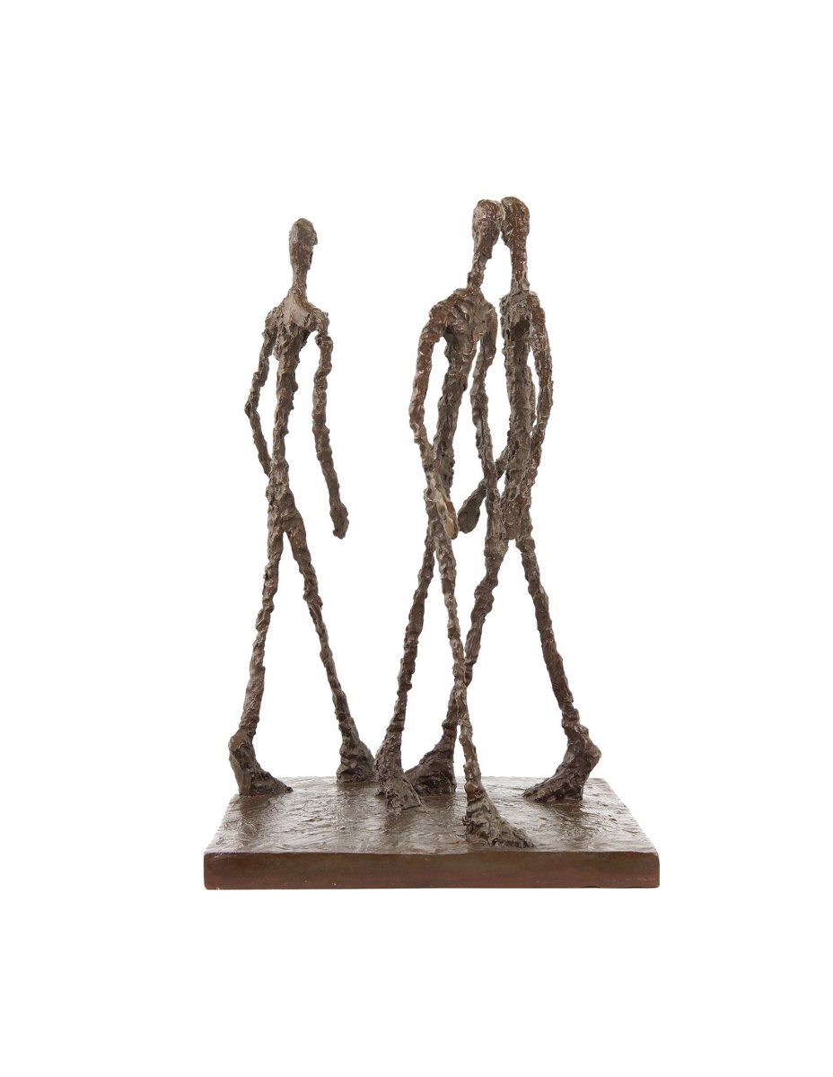 Sculpture figurative moderne en bronze à patine foncée, XXe siècle-photo-2