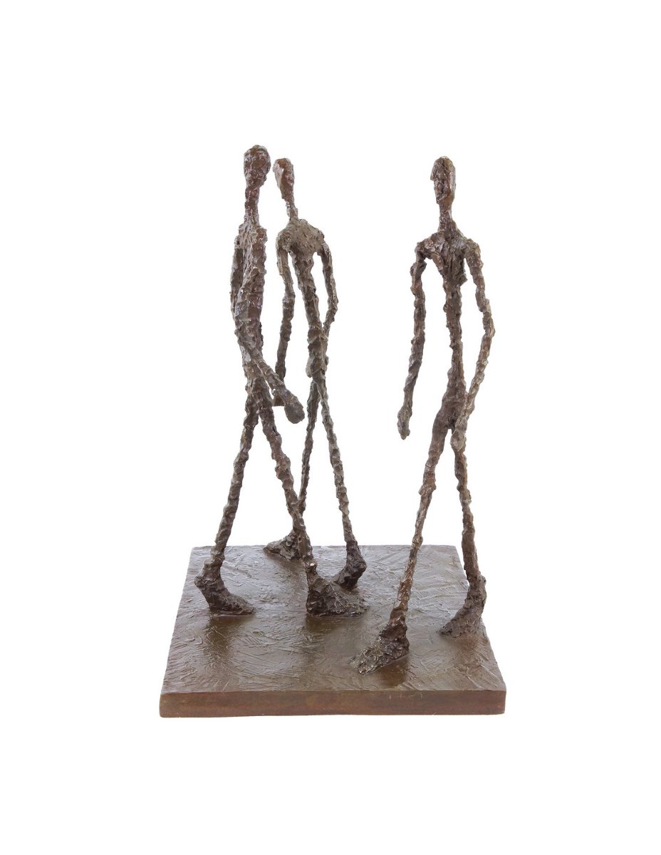 Sculpture figurative moderne en bronze à patine foncée, XXe siècle-photo-4