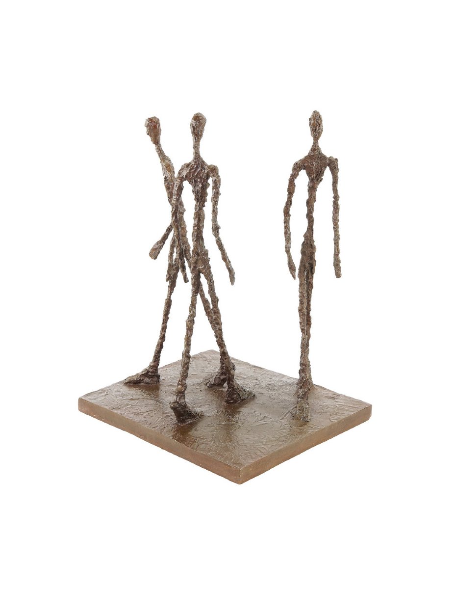 Sculpture figurative moderne en bronze à patine foncée, XXe siècle-photo-1
