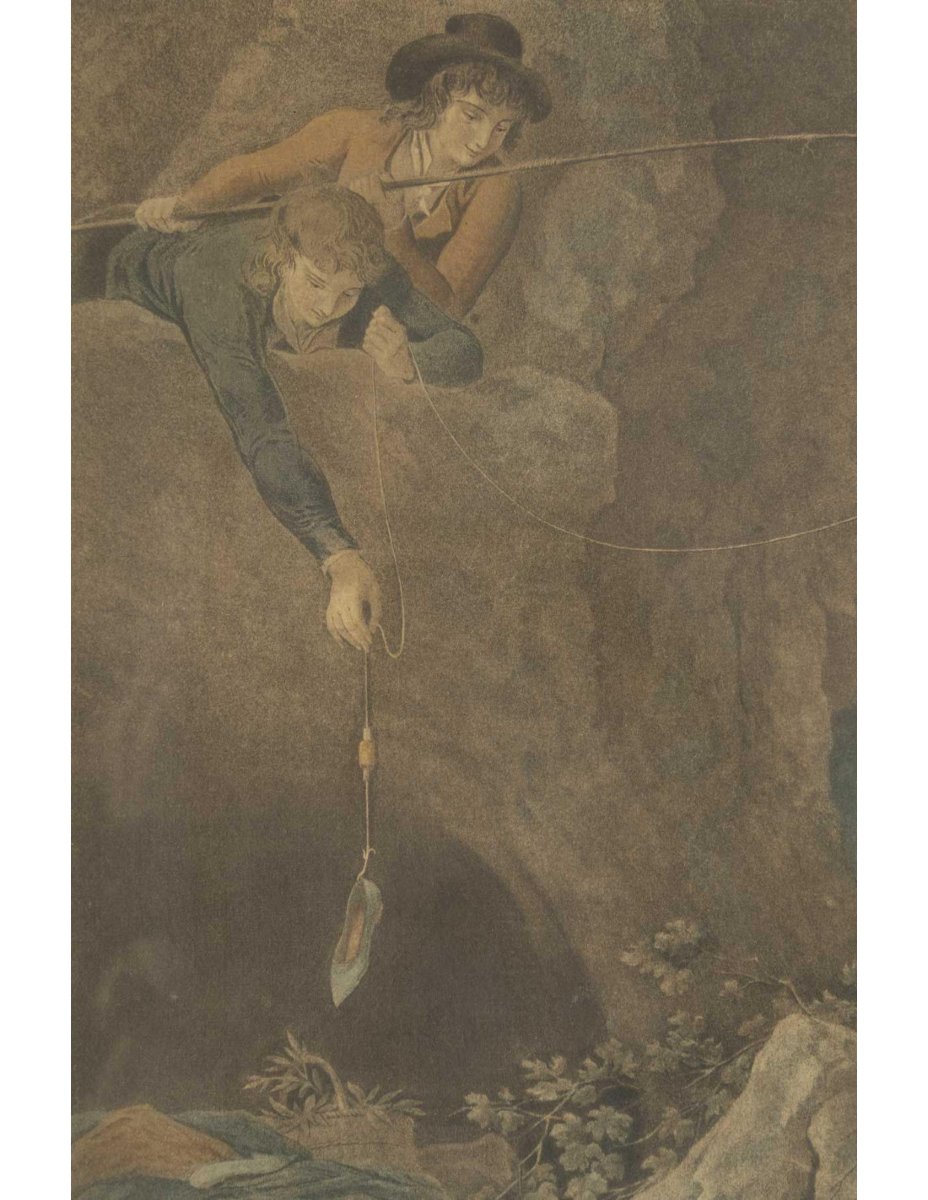 Pair Of Watercolors By Schall P. And Descourtis, 19th Century, Napoleon III Era.-photo-3