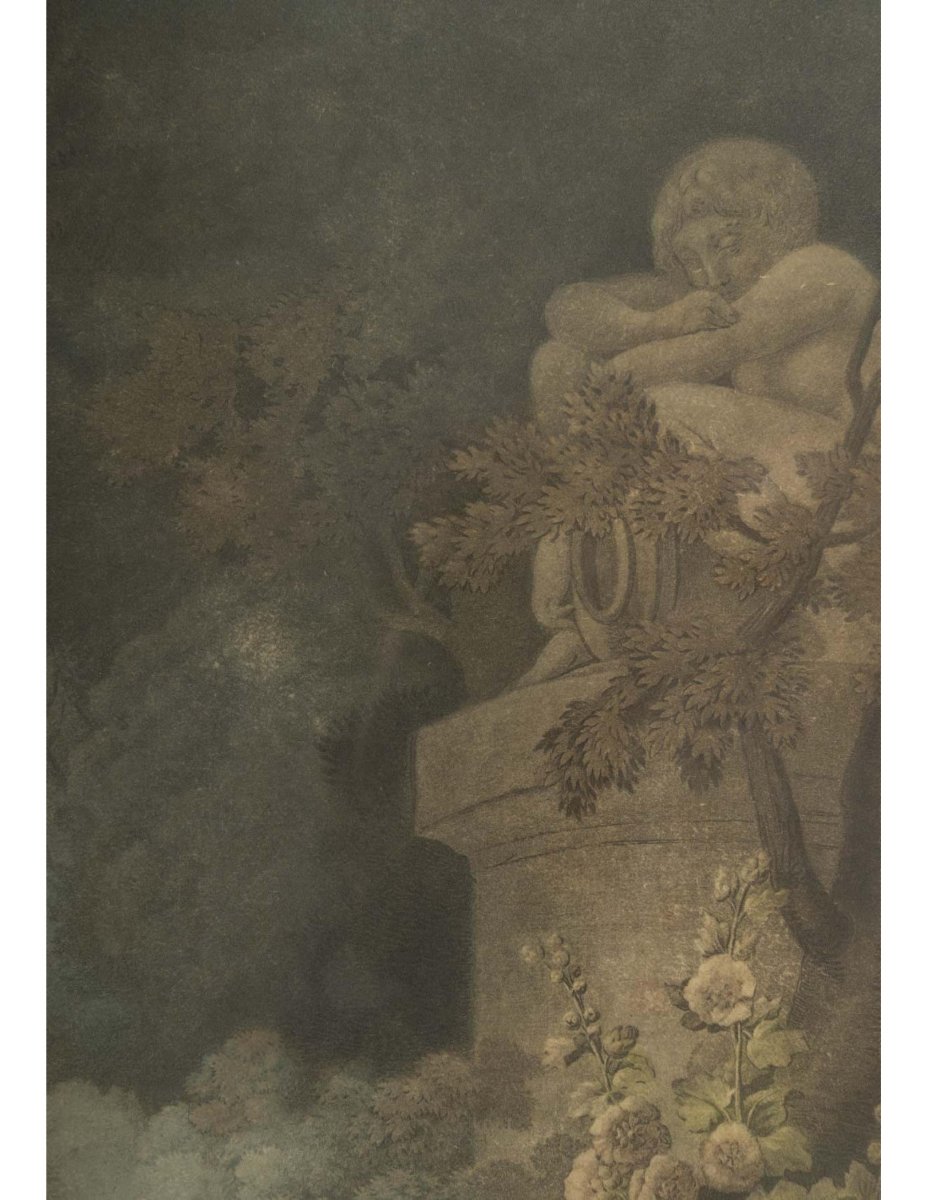 Pair Of Watercolors By Schall P. And Descourtis, 19th Century, Napoleon III Era.-photo-7