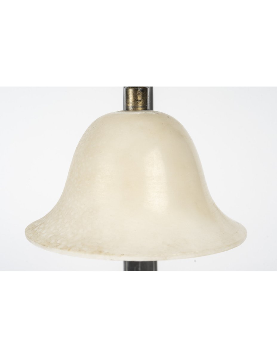 Lampe à poser de 1910, lampe en albâtre et étain, Art Nouveau.-photo-1