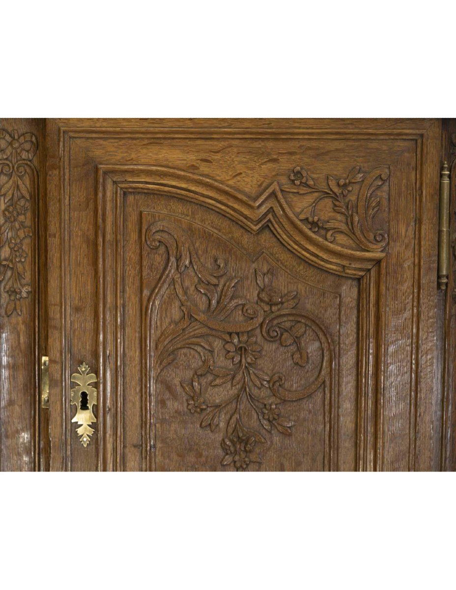 19th-century Sideboard Converted Into A Sloping Desk, Carved Oak, Napoleon III Period.-photo-7