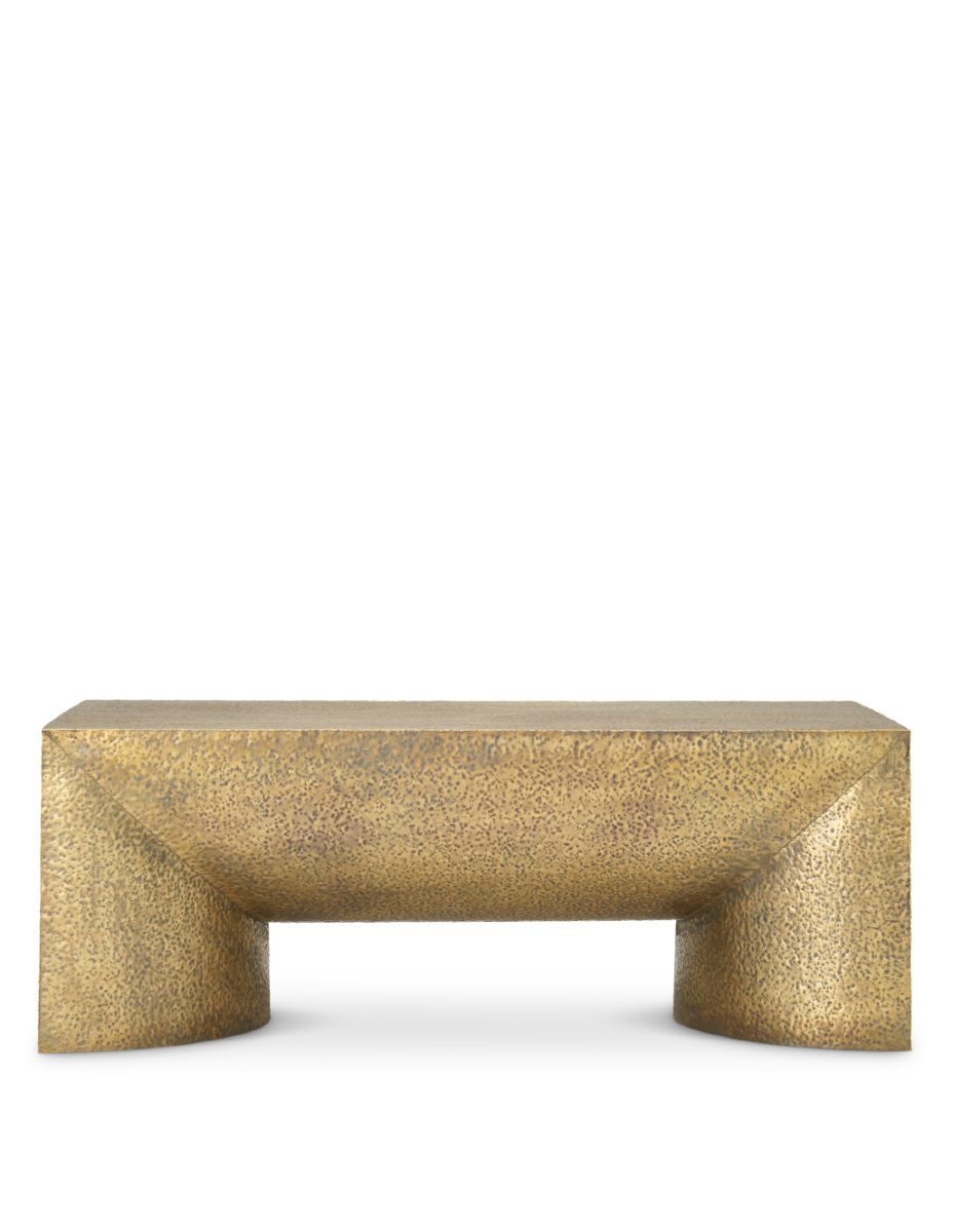 Hammered Brass Coffee Table-photo-4