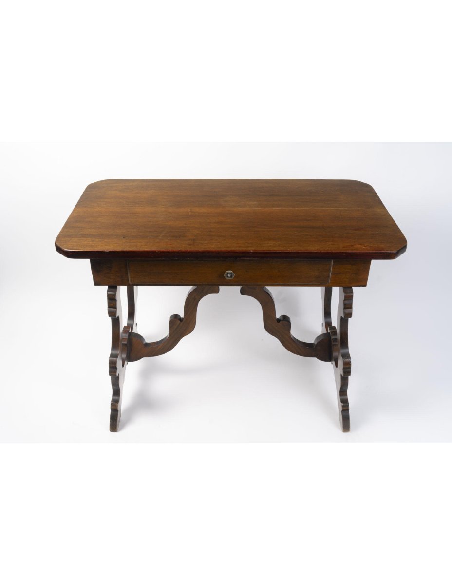 Table, Desk, With A Drawer Around The Base, Early 20th Century.-photo-3
