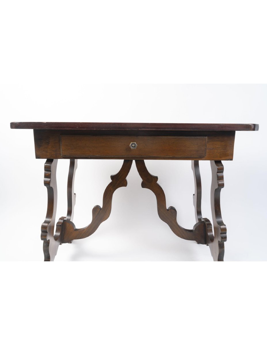 Table, Desk, With A Drawer Around The Base, Early 20th Century.-photo-4