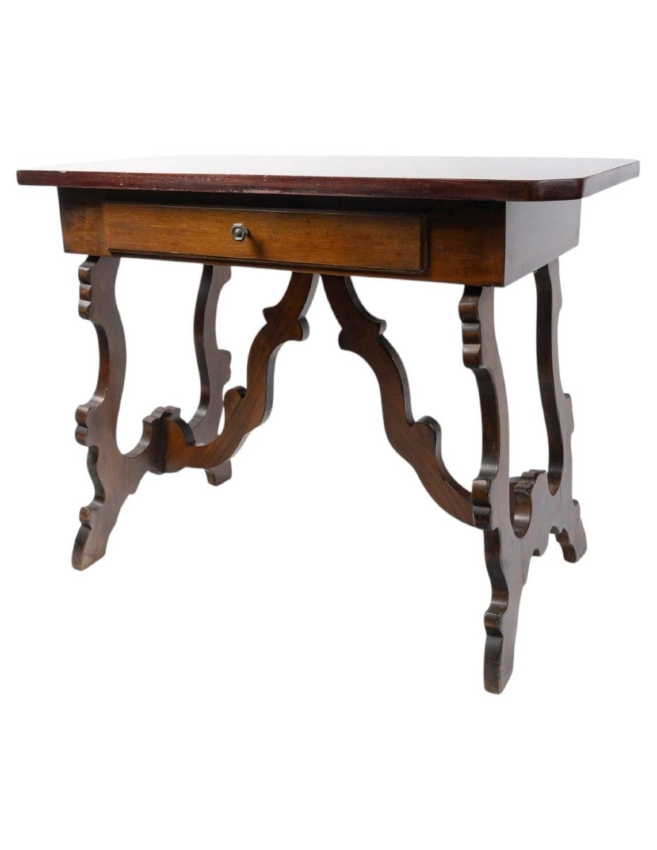 Table, Desk, With A Drawer Around The Base, Early 20th Century.
