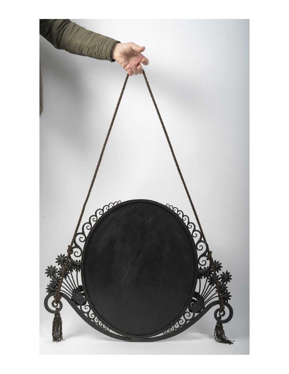 Art Deco-era Wrought-iron Mirror, 1930.-photo-4