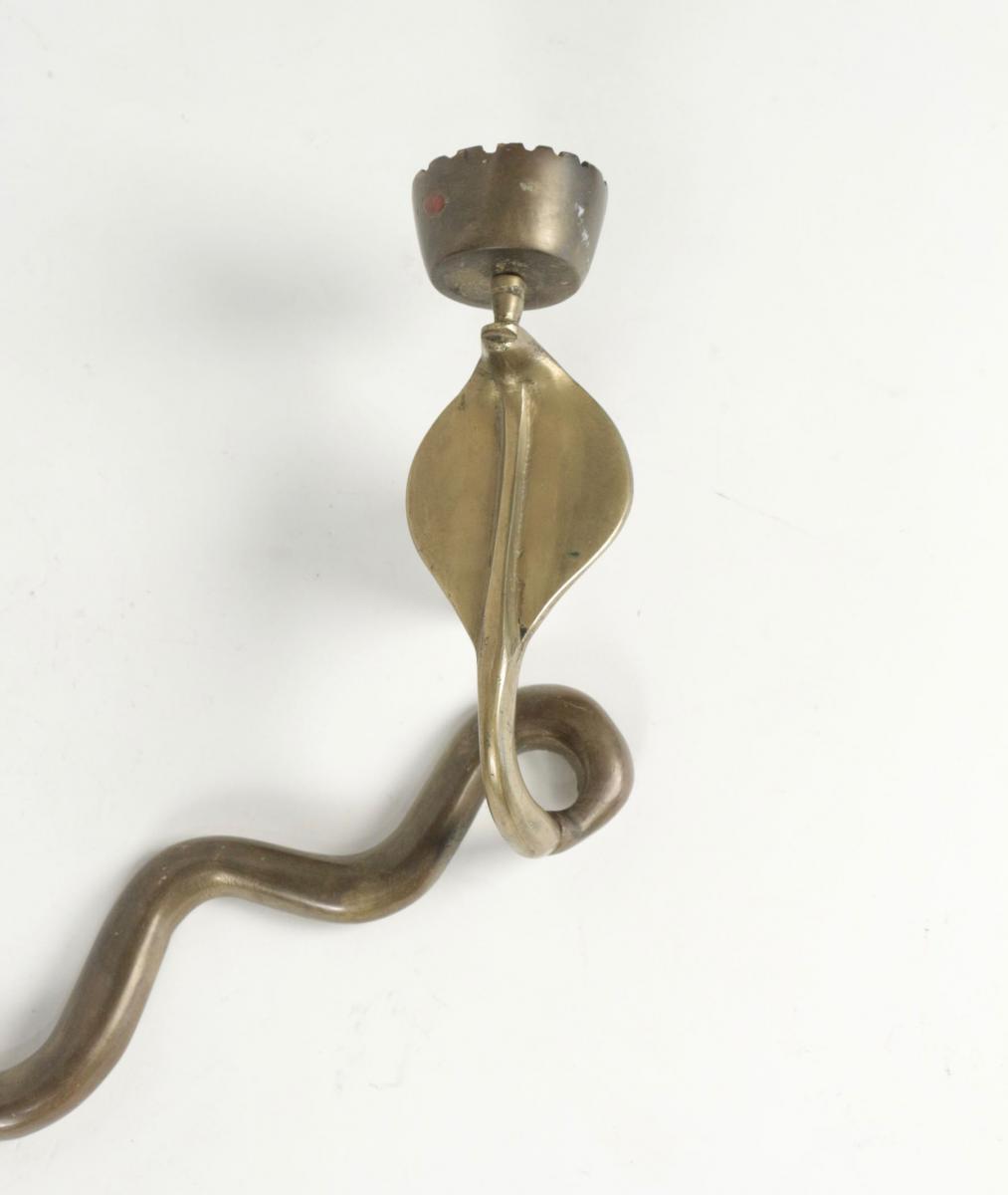 Applique Cobra en Bronze, Année 1960.-photo-2