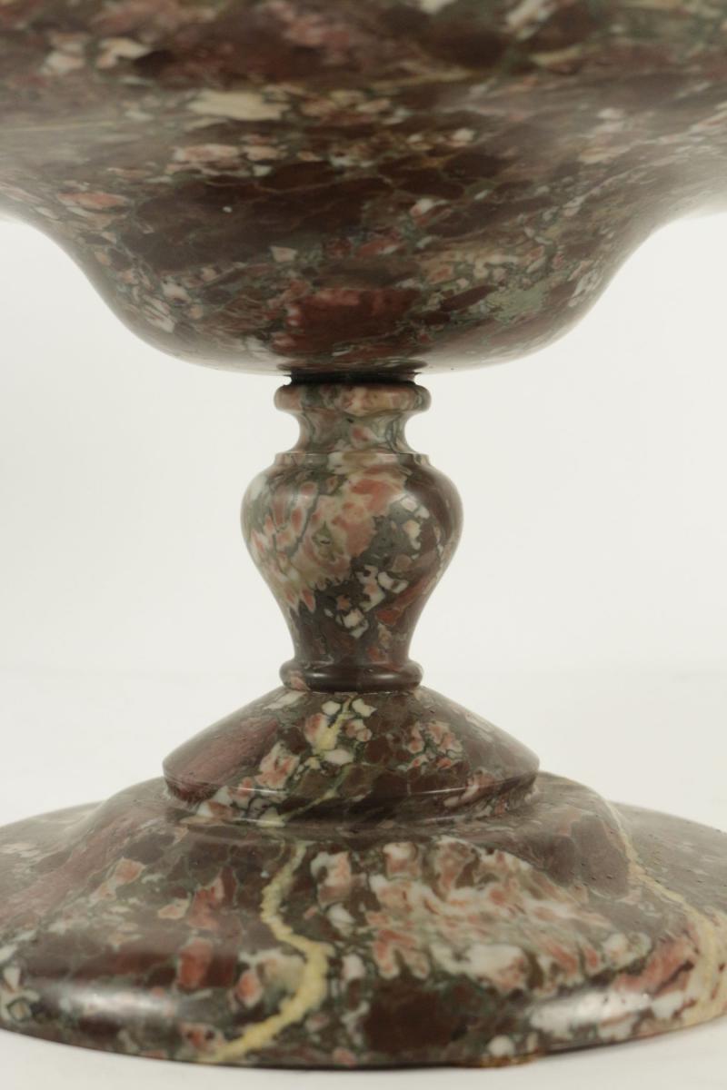 Covered Cup In Marble From The 19th Century. -photo-1