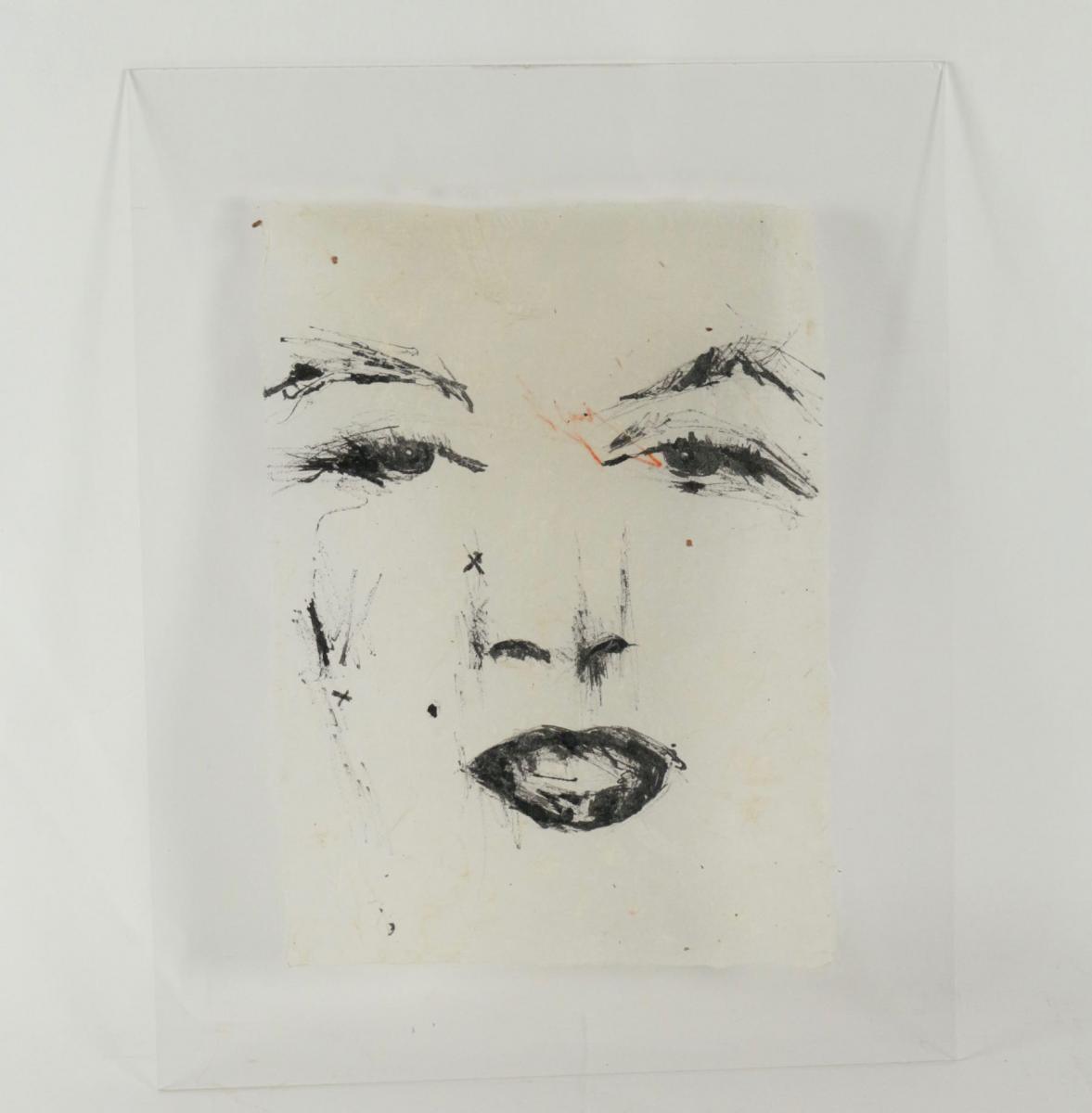 Peinture Des Années 1970 Sur Plexiglass. -photo-2