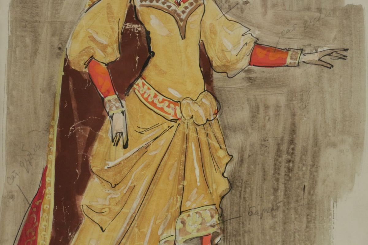 Dessin Et Aquarelle, Personnage Du Théâtre Russe-photo-4