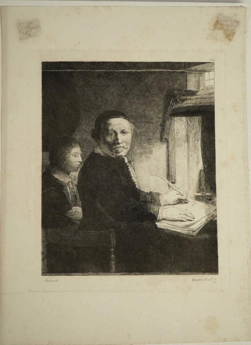 Engraving, XIXth Century, Representing A Rembrandt Painting, By Francesco Novellsine-photo-2