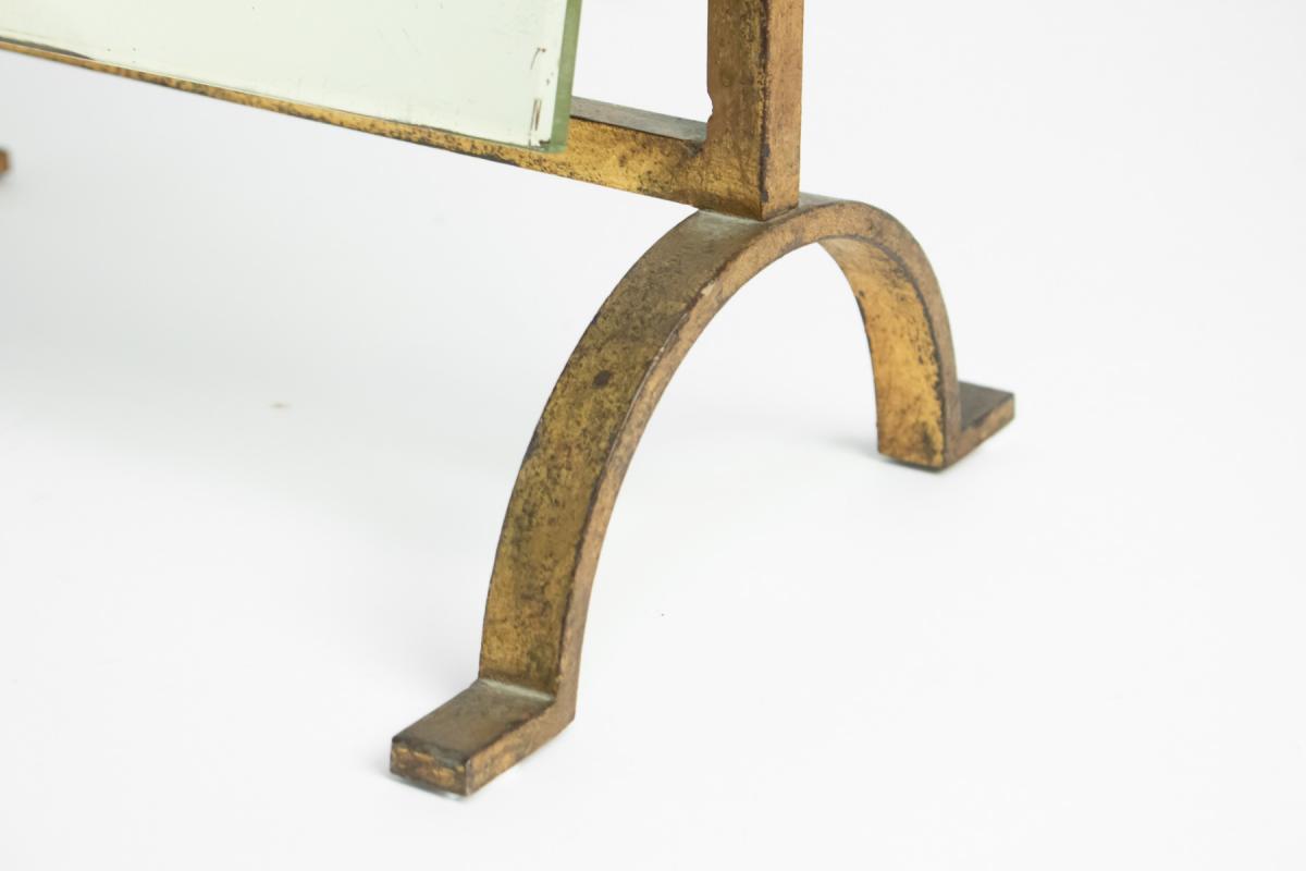 Mirror Golden Wrought Iron, Neoclassical 1960s, Mid Century Art-photo-1