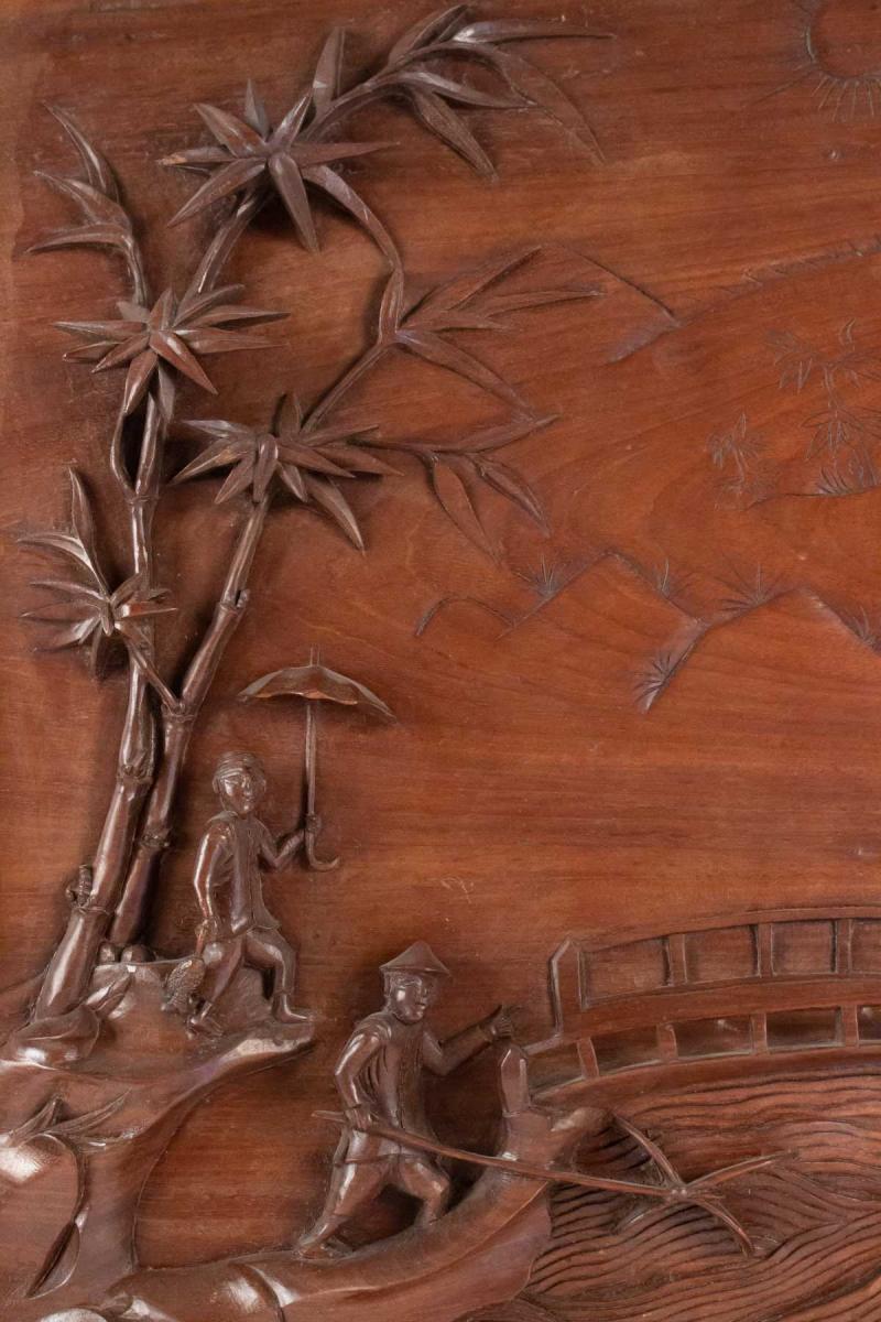 Carved Wood Panel, China, 20th Century, Interior Decoration-photo-4