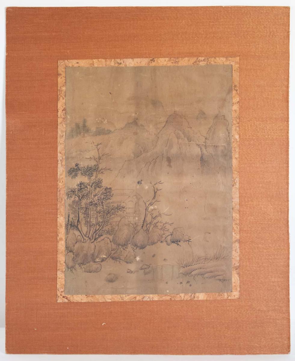 Dessin, Chine, XIXème Siècle Sur Papier Marouflé, Art Asie