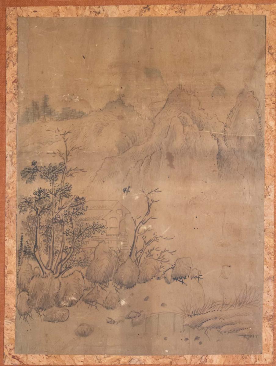 Dessin, Chine, XIXème Siècle Sur Papier Marouflé, Art Asie-photo-2