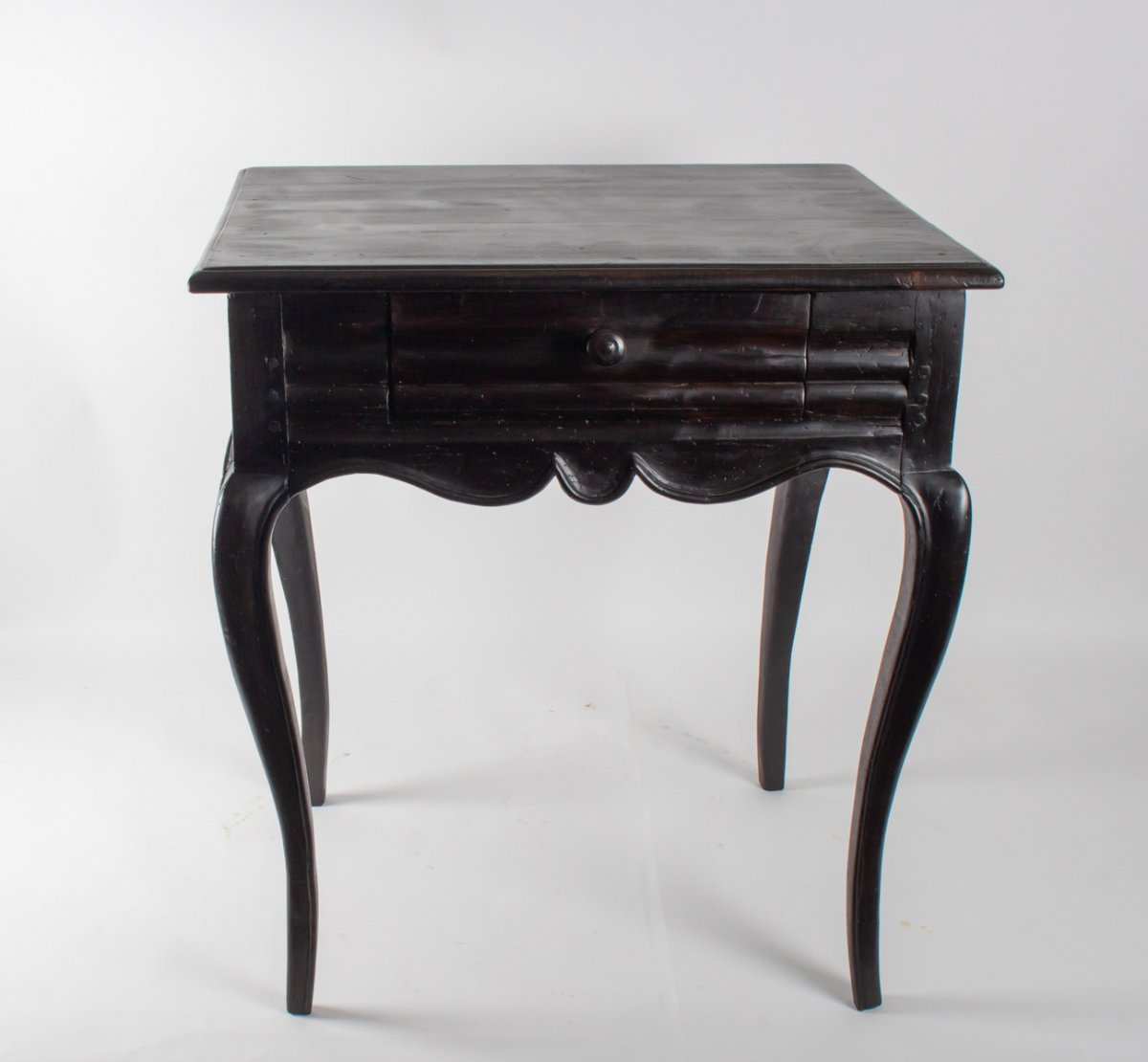 Table, Office From The Beginning Of The 19th Century, Louis XV Style In Blackened Wood-photo-2