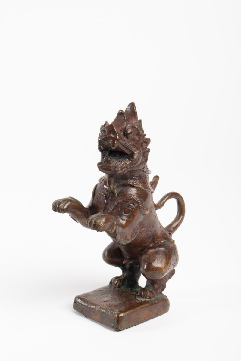 Sculpture En Bronze, Fin XIXème Siècle, Asie-photo-2