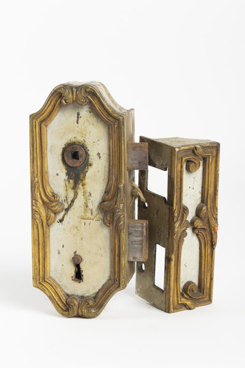 Sérrure De Porte, Grande Décoration, XIXème Siècle, Avec Sa Clef-photo-1
