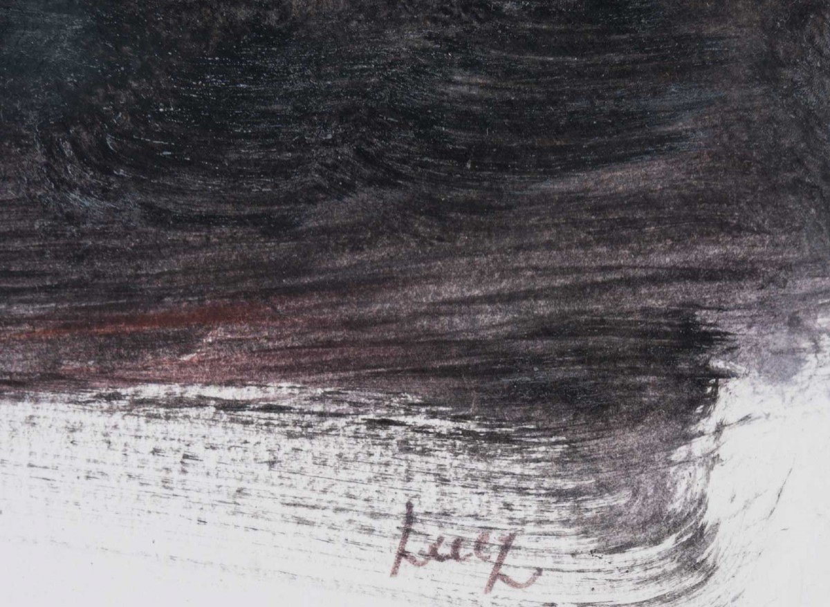 Figure In Hat, Monotype On Paper-photo-4
