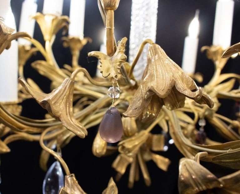 Gilt Bronze And Crystal Chandelier-photo-1