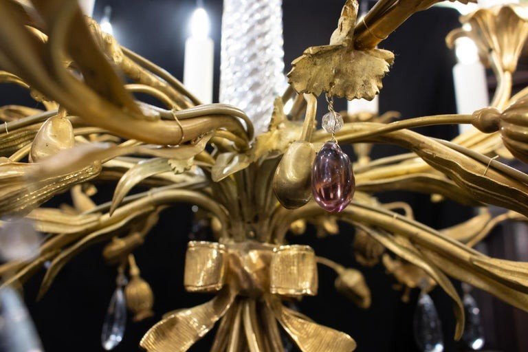 Gilt Bronze And Crystal Chandelier-photo-2