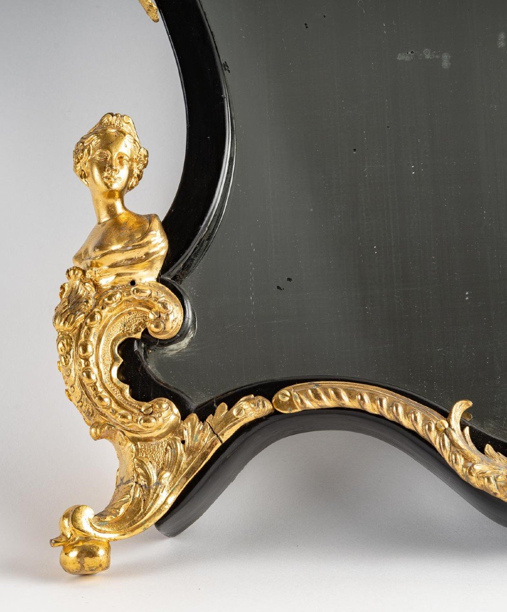 Miroir Style Louis XV en Bronze Doré-photo-2