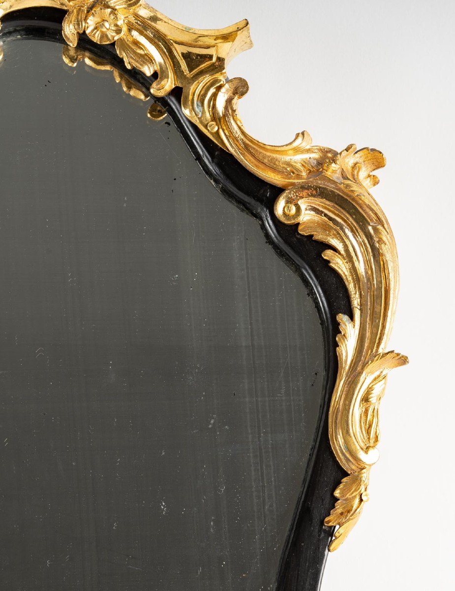 Miroir Style Louis XV en Bronze Doré-photo-3