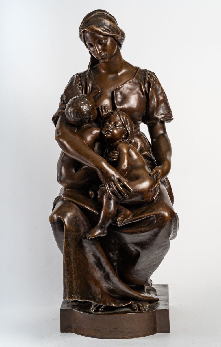 "the Mother" Sculpture, Barbedienne Founder, Paul Dubois-photo-1