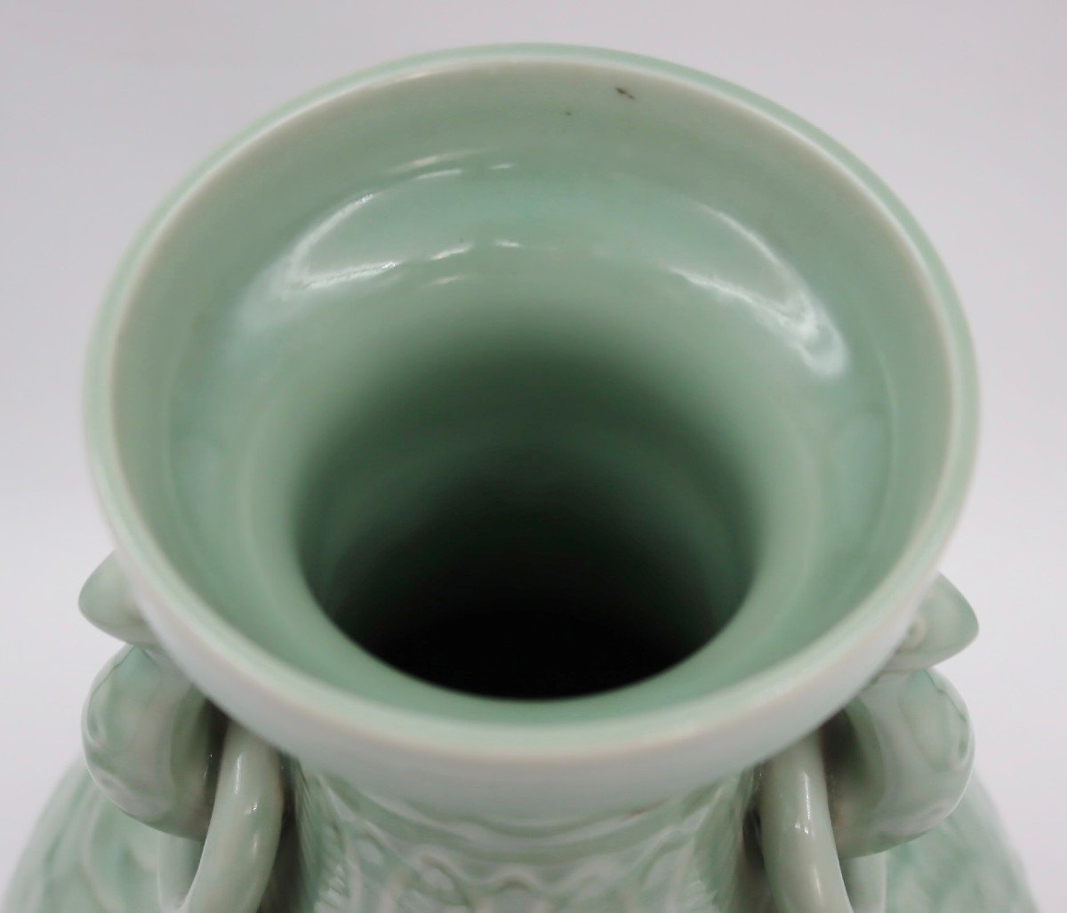 Grand Vase De Chine Couleur Celadon-photo-3