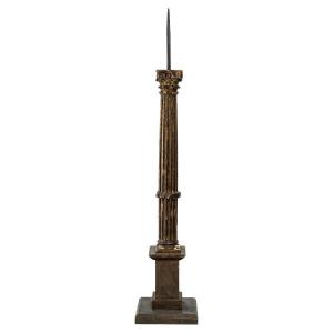 Candlestick In Carved And Gilded Wood, XIXth Century