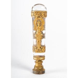 Stamp In Crystal And Gilt Bronze, Empire Period