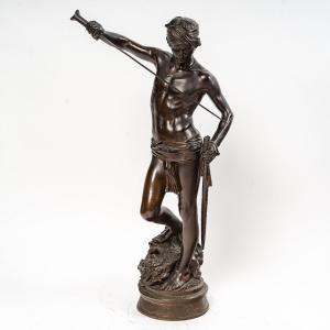 Sculpture De David Vainqueur, Epoque Napoléon III