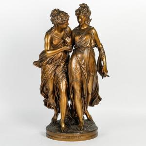 Importante Sculpture En Bronze De Louis Grégoire, XIXème Siècle.