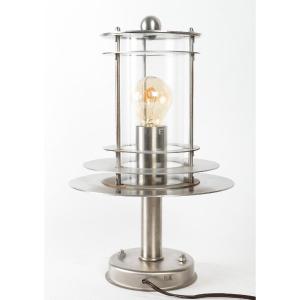 Steel Table Lamp, 20th Century Work.