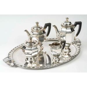Tea Or Coffee Service From Maison Gallia In Silver Metal.