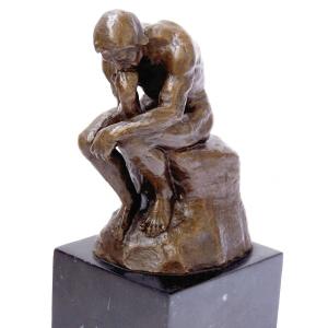 Bronze Sculpture, Contemporary Work, The Thinker, Model By Auguste Rodin, 21st Century.