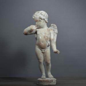 Sculpture Of An Angel, Reproduction In Composite Material, 20th Century, Interior Decoration And E