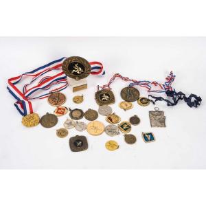 Lot Of 25 Sports Competition Medals, 20th Century.