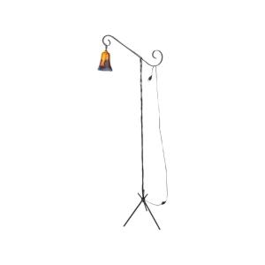 Lampadaire En Fer Forgé Et Pâte De Verre, 1960.