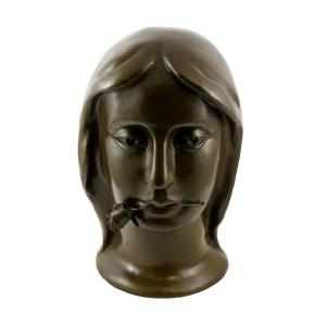 Cubist Bronze Sculpture Based On A Work By Otto Gutfreund