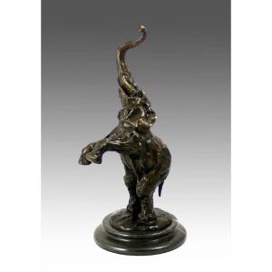 Sculpture animalière en bronze d'après Rembrandt Bugatti